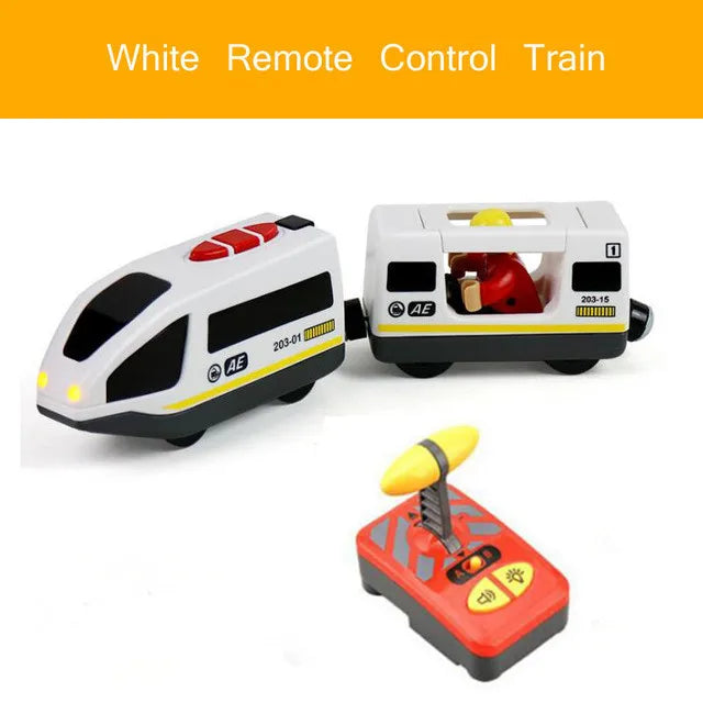 RC Electric Train Set Truck Magnetic Train Diecast Slot Car Toy Fit for Wooden Railway Train Track Birthday Christmas Gift
