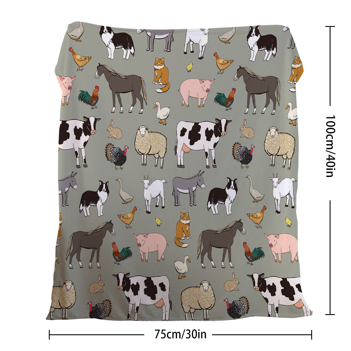 Various Animals Blanket Soft Pig Horse Durable Comfortable Blanket