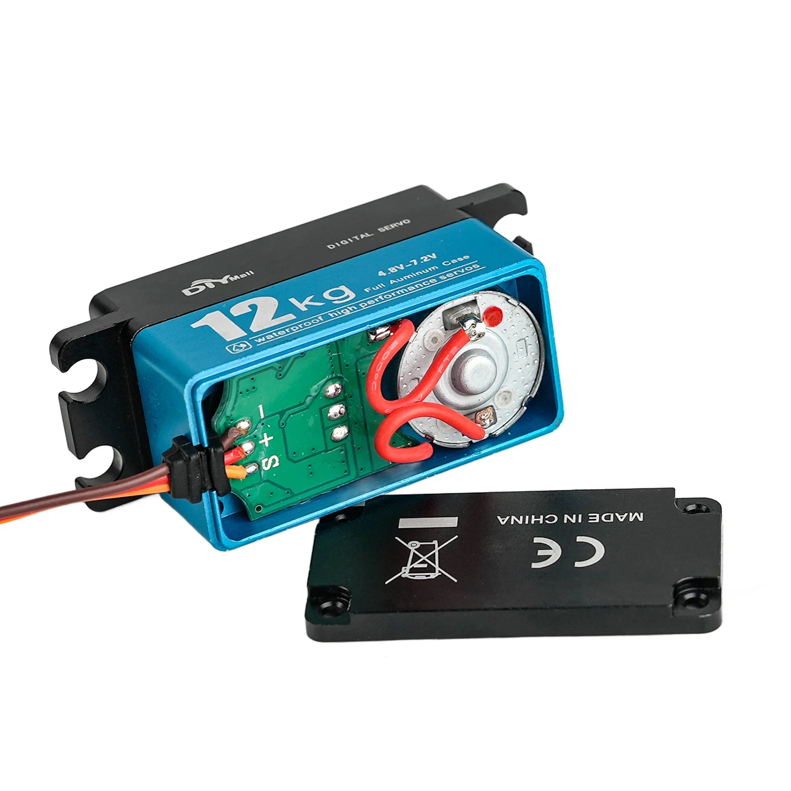 TD-9412MG Digital Servo 12KG High Torque Full Metal Carbon Brush Motor 180/270/360 Degree Short Model for 1:10 1:8 RC Car Robot