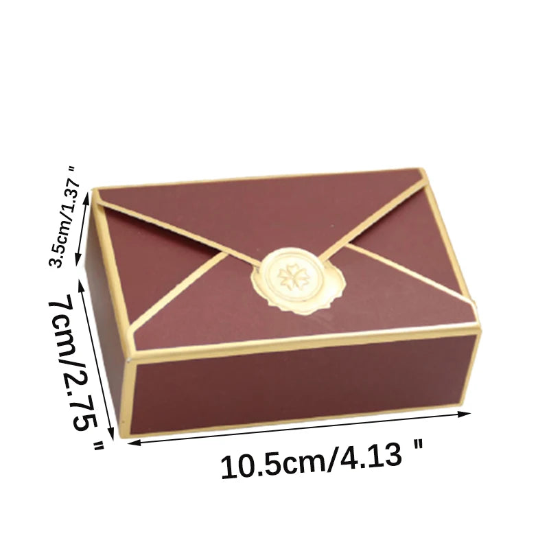 50Pcs Envelope Shape Candy Box Chocolate Gift Box Packaging for Guests Baby Shower Wedding Favor Gift Treat Boxes Party Decor