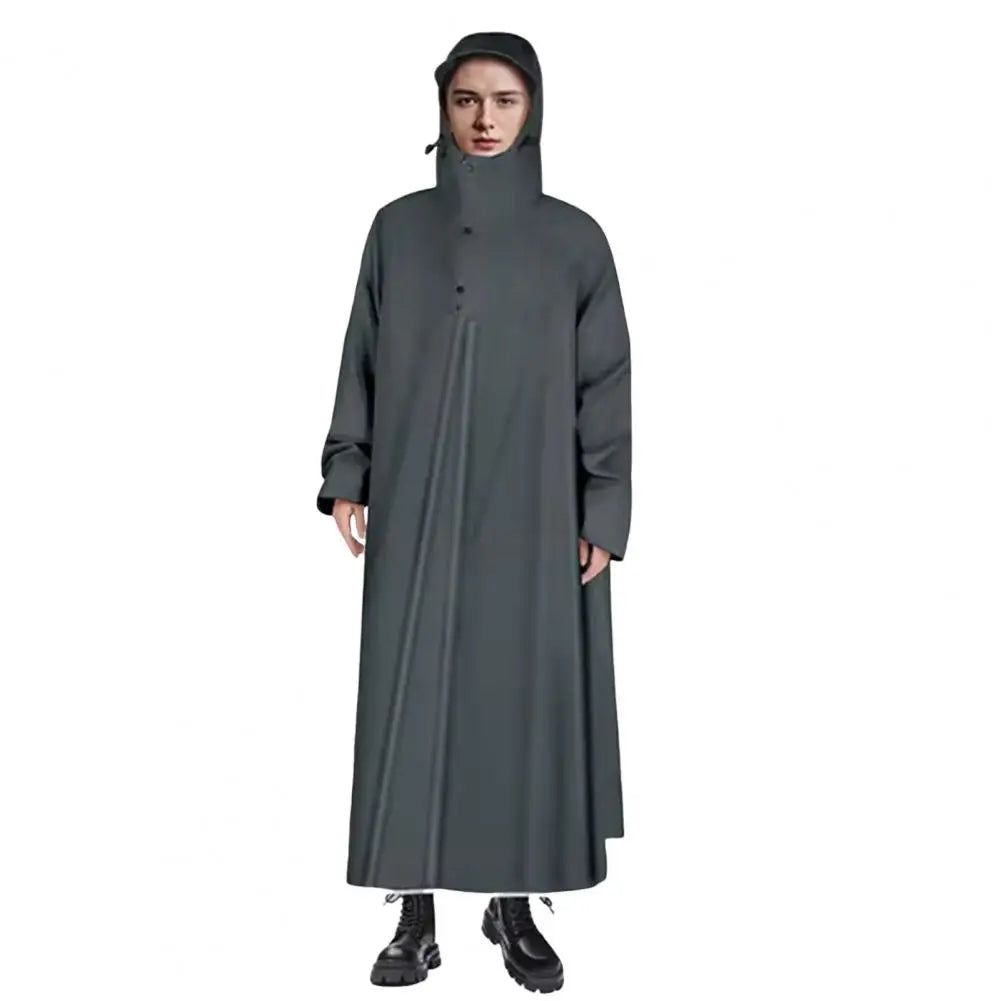 Thicken Oxford Waterproof Rain Gear Rain Poncho Korean Fashion Rain Coat One-piece Long Raincoat Loose Oversized Hooded Rainwear