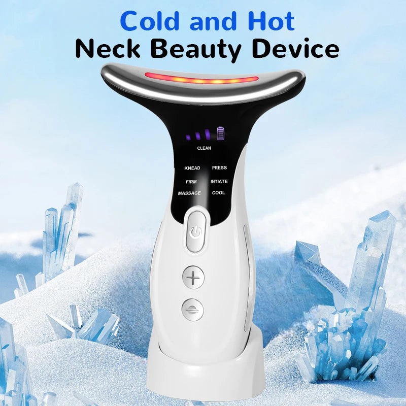 New 7 in 1 Face Neck Vibration Massager For Skin Care Multifunctional Facial Beauty Device Face Lifting Tool For Skin Tightening