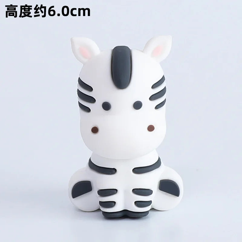 1pcs Jungle Party Cake Topper Safari Animals Figures Toys Picks Wild Jungle Animals Theme Baby Shower Happy Birthday Cake Decor