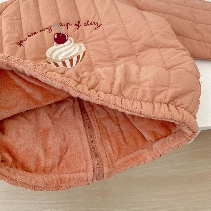 Autumn Winter Children's Warm Cotton Jackets Baby Fleece Kids Clothes 1-6Y Toddler Girl Boy Outerwear Coat