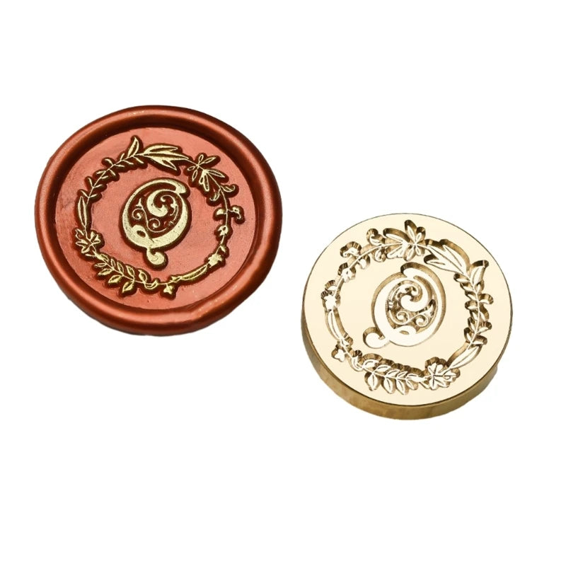 Y1UB Sealing Wax Stamp Letter Series Wax Seal Stamp for Christmas Card Decorations
