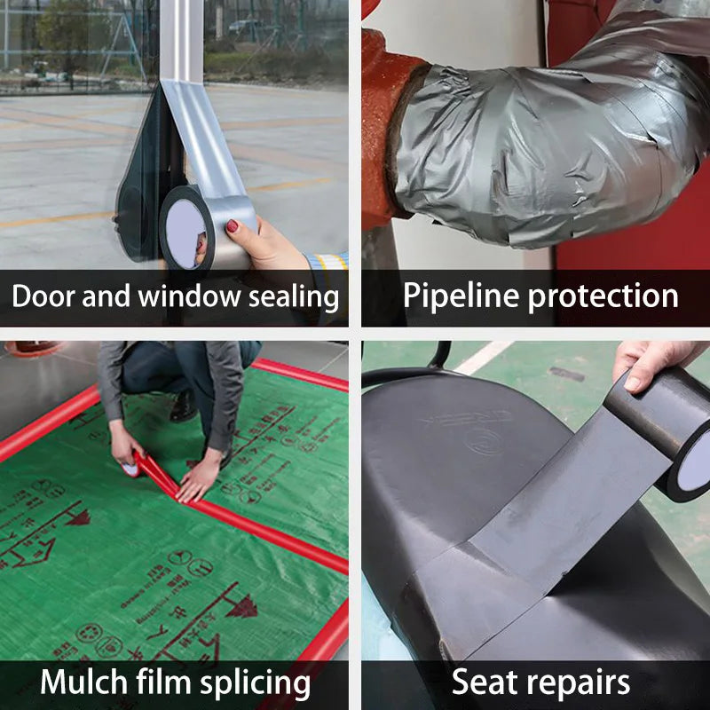45mm Adhesive Fabric Duct Tape heavy duty, Carpet Waterproof Tape,,Silver Tape decorative, automotive fabric tape 10Meter