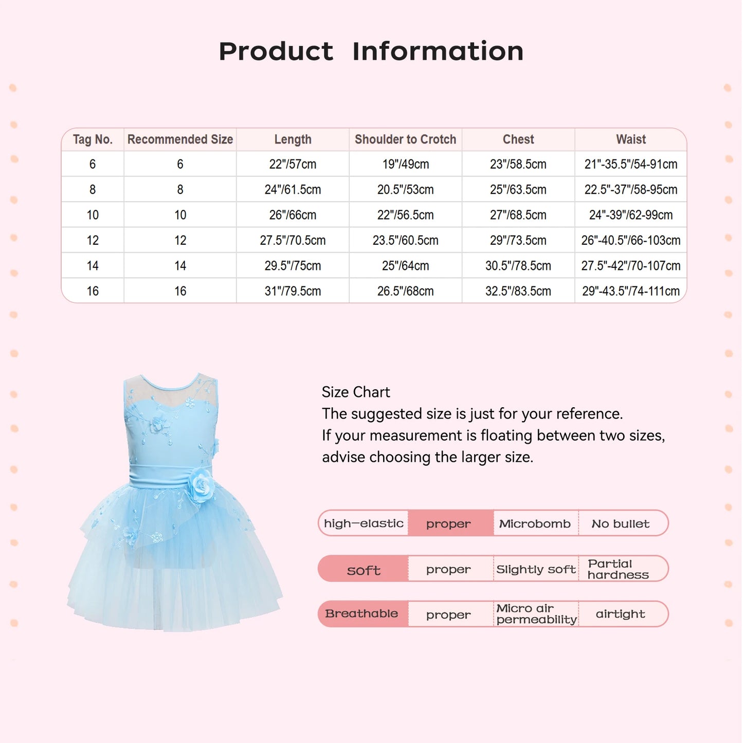 Kids Girls Ballet Dance Dress Ballerina Princess Costume Applique Embroidered Figure Skating Leotard Dress for Stage Performance