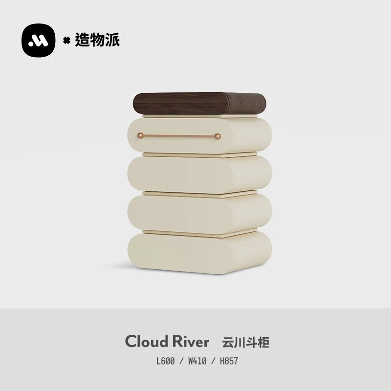 French Cream Style Storage Black Walnut Cabinet Home Furniture Drawer Type Showcase Locker Living Room Cabinets Storage Locker