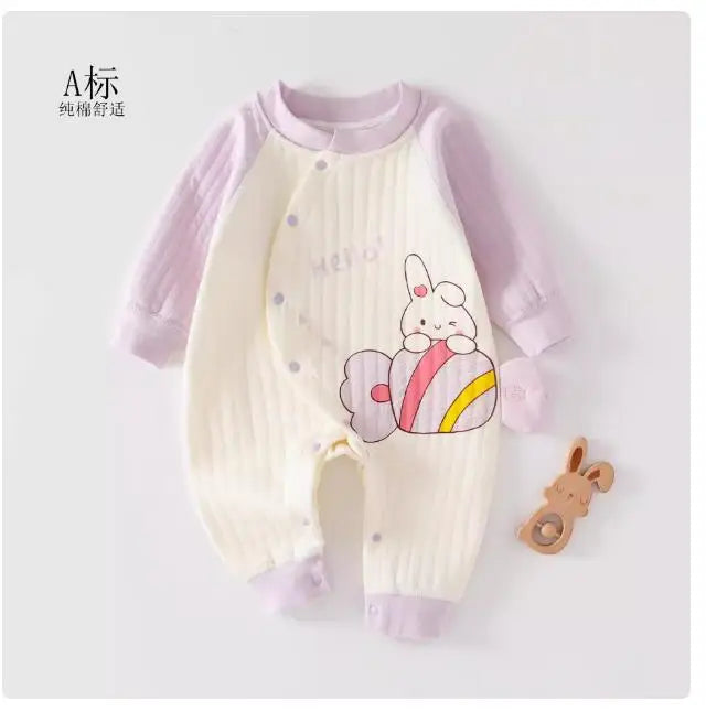 Pure cotton warm clothes for newborn babies 1