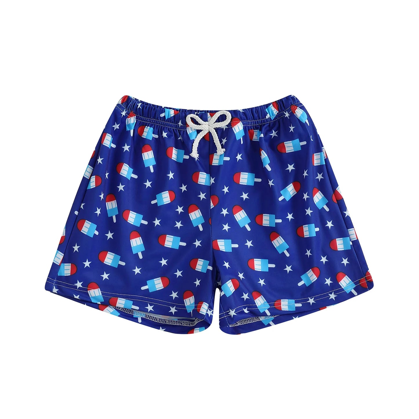 Toddler Boy Patriotic Beach Shorts Flag Popsicle Print Casual Elastic Short Pants for Newborn Baby Cute Clothes