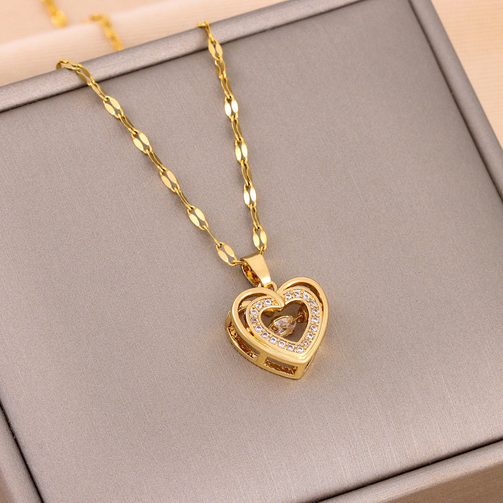 LuxeJewels™ – Double Layer Love Necklace (Titanium Steel)