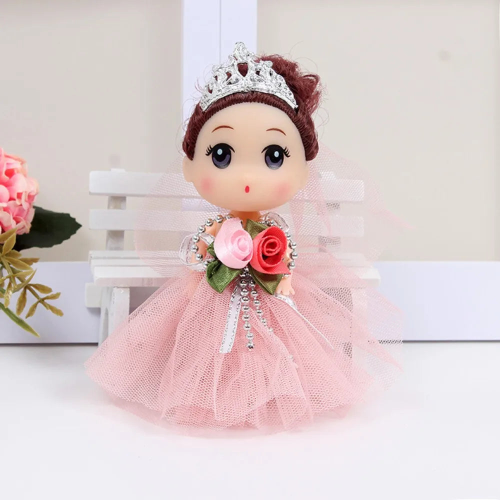 12 Cm Big Eyes Princess BJD Doll Korean Makeup Look Movable 12cm Bjd Doll Fine Clothes Cartoon Face Wedding Dress Mini Girl Toy