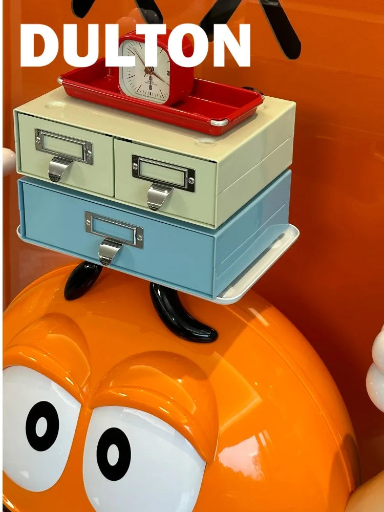 Metal Countertop Drawer Storage Box Stationery Cosmetics Classification Storage Box, Small