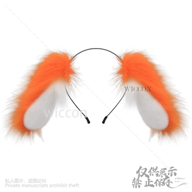 Anime Furry Suit Cosplay Dog Lolita Ears Accessory For Halloween Christmas Girls Headband Decoration Hair Woman Cos