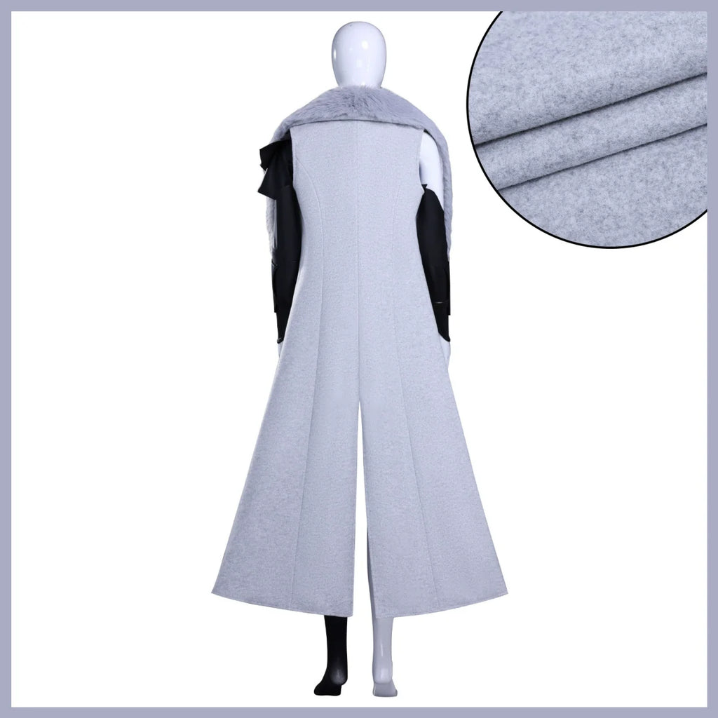Game Incarnation Bai Yuekui Cosplay Costume Ling Cage 2 Fur Collar Cloak Coat Shorts Uniform Wig Woman Carnival Christmas Suit