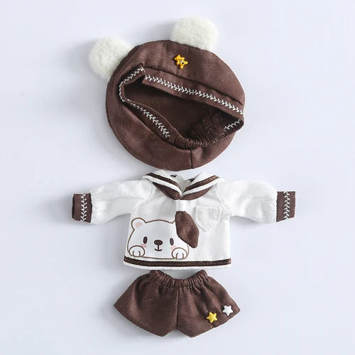 Baby Clothes Top + Hat + Pants/Skirt For 1/12 BJD,Ob11,Molly, Gsc,Body9 Doll Accessories Boys Girls Toys
