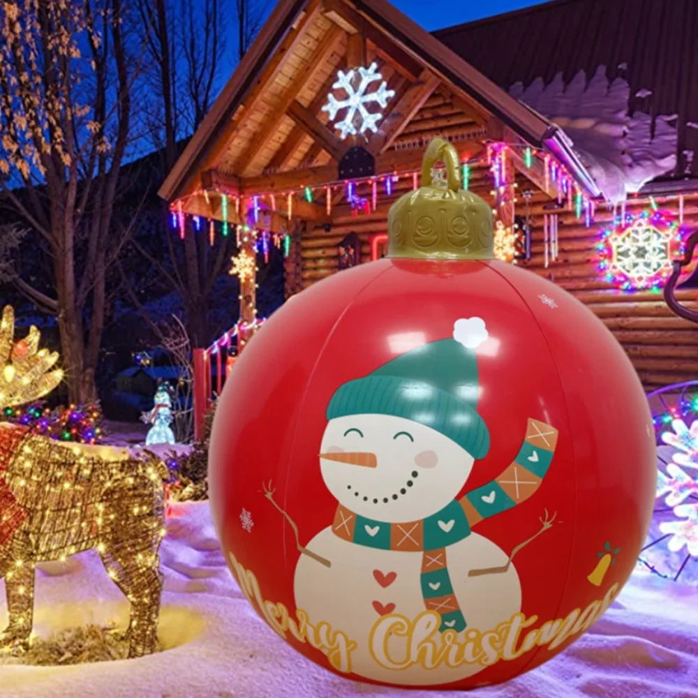 Giant 80x60cm Inflatable Balloons Decoration Without Light LED Christmas Ball Without Battery DIY Venue Layout Ball Christmas