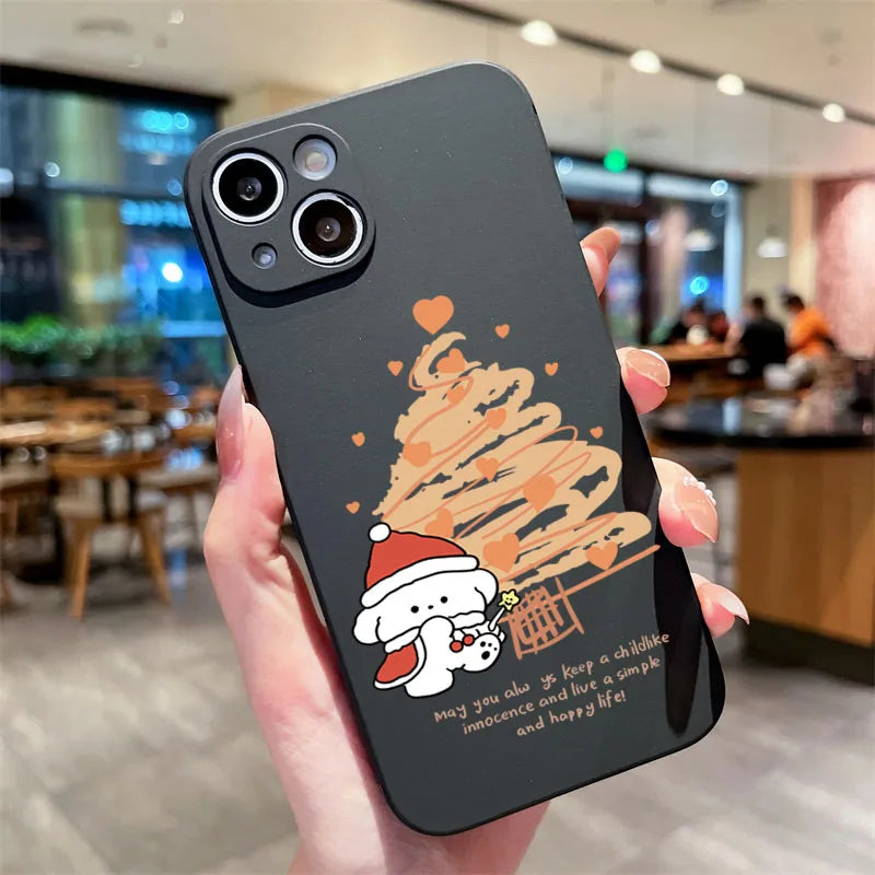 Christmas Tree Print Phone Case For Xiaomi Poco X7 Pro 5G M6 Pro 4G X6 X5 X3 F5 F6 X7 Shockproof Candy Matte Soft Silicone Cover
