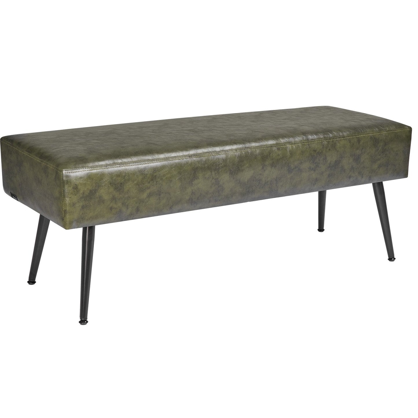 Leather Bedroom Bench, PU Leather Bench With Metal Legs And With