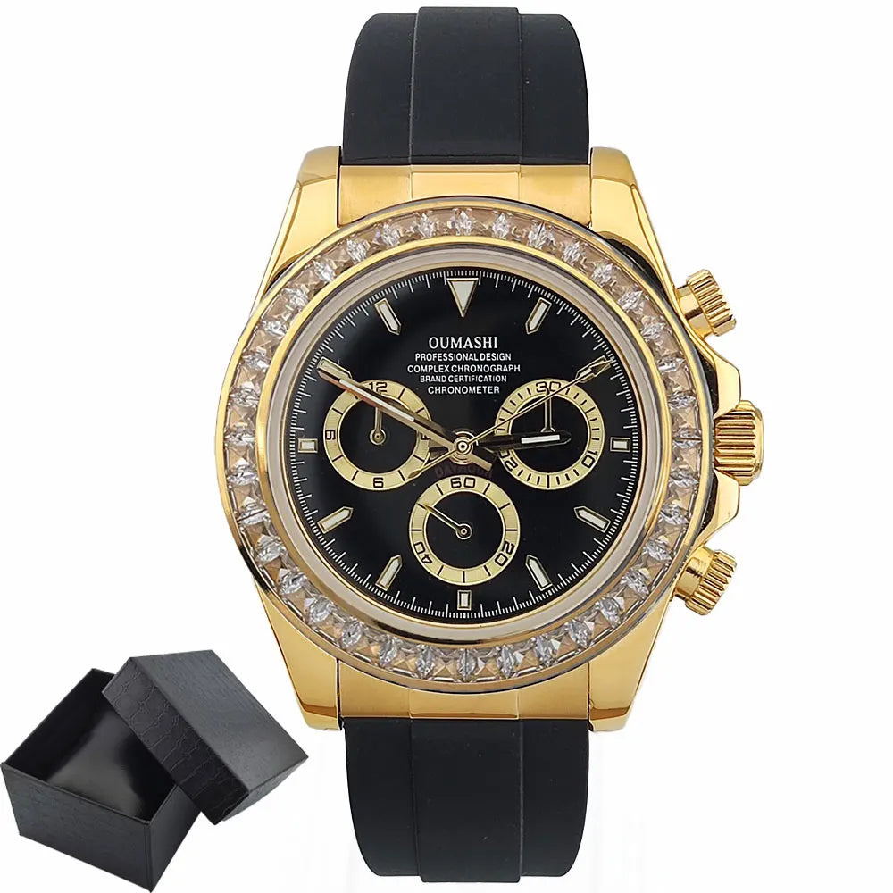 Luxury watches customized gold Chronograph Equation Racing Men Automatic Mechanical Watch Waterproof 10ATM Sapphire 4613Movement