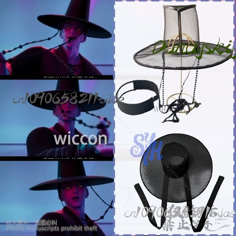 Korea Big Top Hat Black DIY Hair Accessores High Quality Saja Boys Cosplay Huntrix KPop Demon Hunters Jinu Huntrix For Halloween