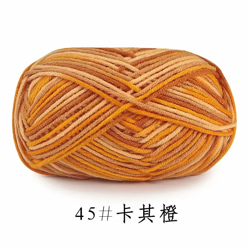 5Strands 2.5mm Colorful Soft Cotton Baby Knitting Wool Yarn Crochet Craft  Crochet Fancy Yarn Hand Knitting Sweater Baby Clothes