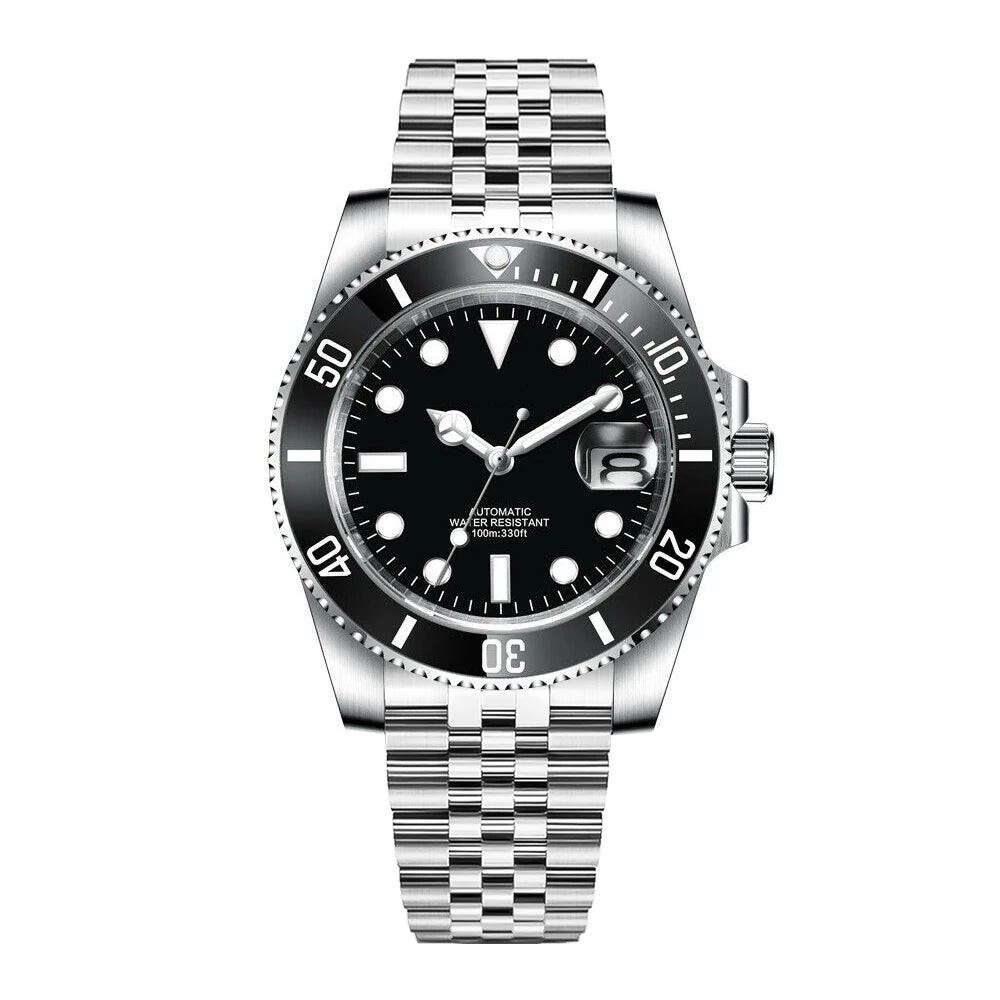 DIY Logo 40MM Dive Watch NH35 Automatic WristWatch 10Bar Waterproof Luminous Sapphire Ceramic bezel dress Watches Men Reloj