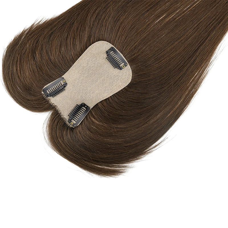 Clip in Women Human Hair Wigs Silk Base Human Hair Toppers Brazilian Human Hairpiece Blonde Hair Toupee Natural Hair System