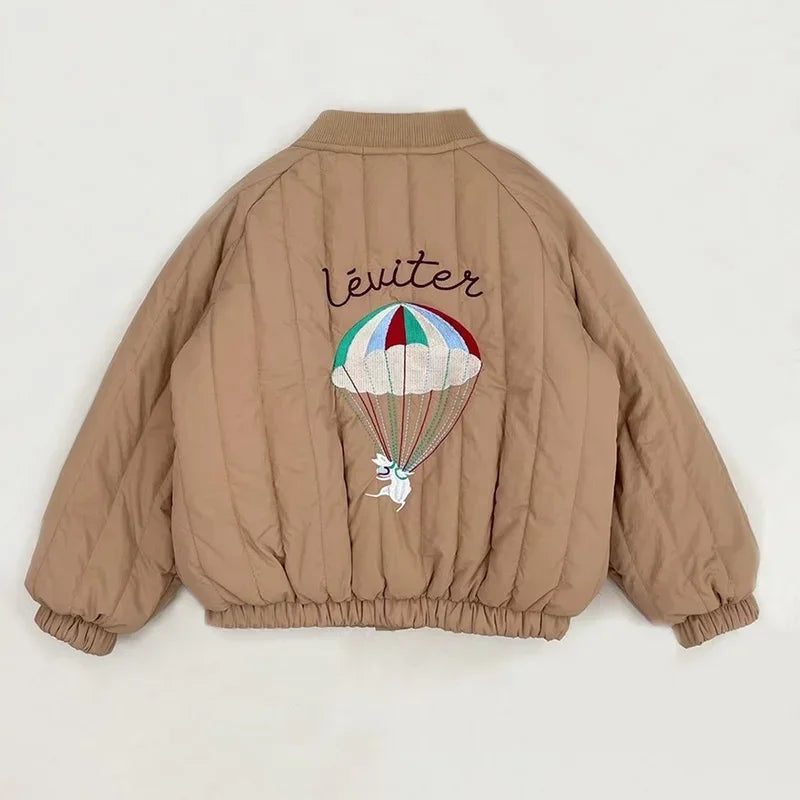 Autumn Winter Children's Warm Cotton Jackets Baby Fleece Kids Clothes 1-6Y Toddler Girl Boy Outerwear Coat