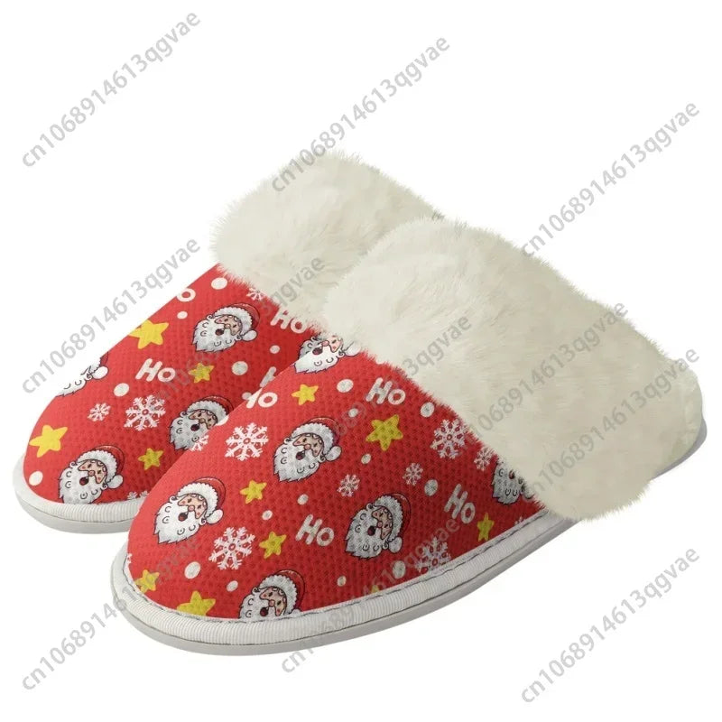 2025 Christmas Desserts Plush Slippers Keep Warm Shoes Mens Womens Home Cotton Bedroom Custom Thermal Lightweight Slipper DIY