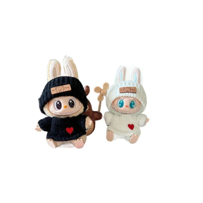 132nd generation rabub pendant clothes bear hat love set blind box baby knitted sweater hair accessories