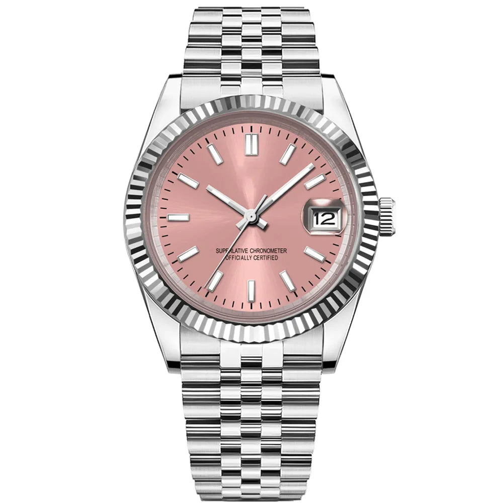 36/39mmCustom Logo  Watches Men's Luxury Automatic Mechanical Wristwatch Sapphire Glass Stainless Steel Waterproof Watch