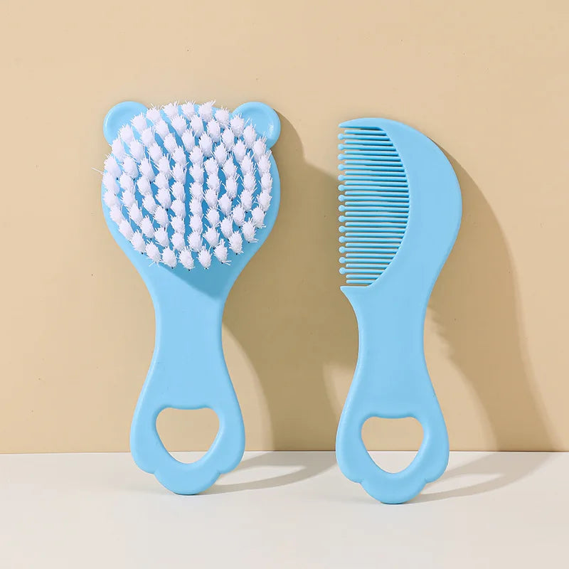 Baby Hair Brush and Comb Set Gentle Newborn Care Essential Mother Infant Bathing Supplies Nursing Accessories