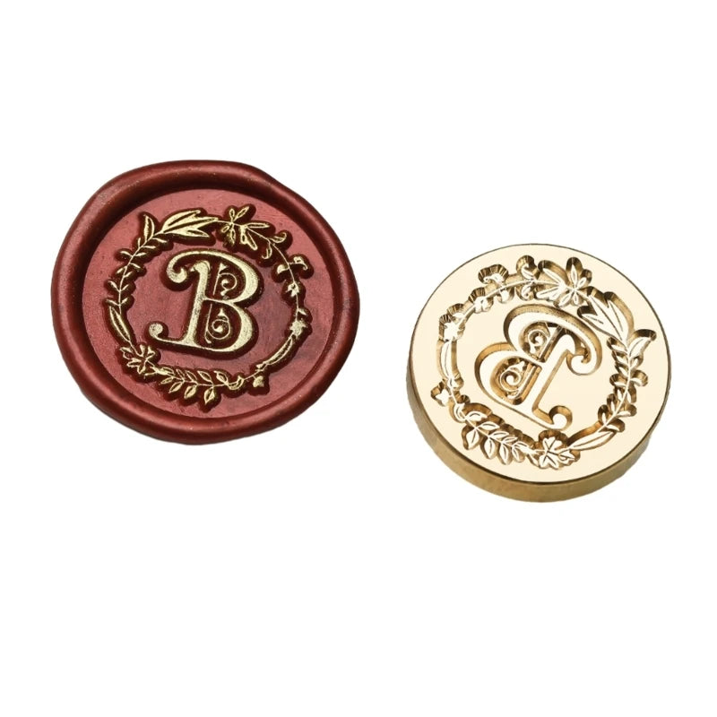 Y1UB Sealing Wax Stamp Letter Series Wax Seal Stamp for Christmas Card Decorations