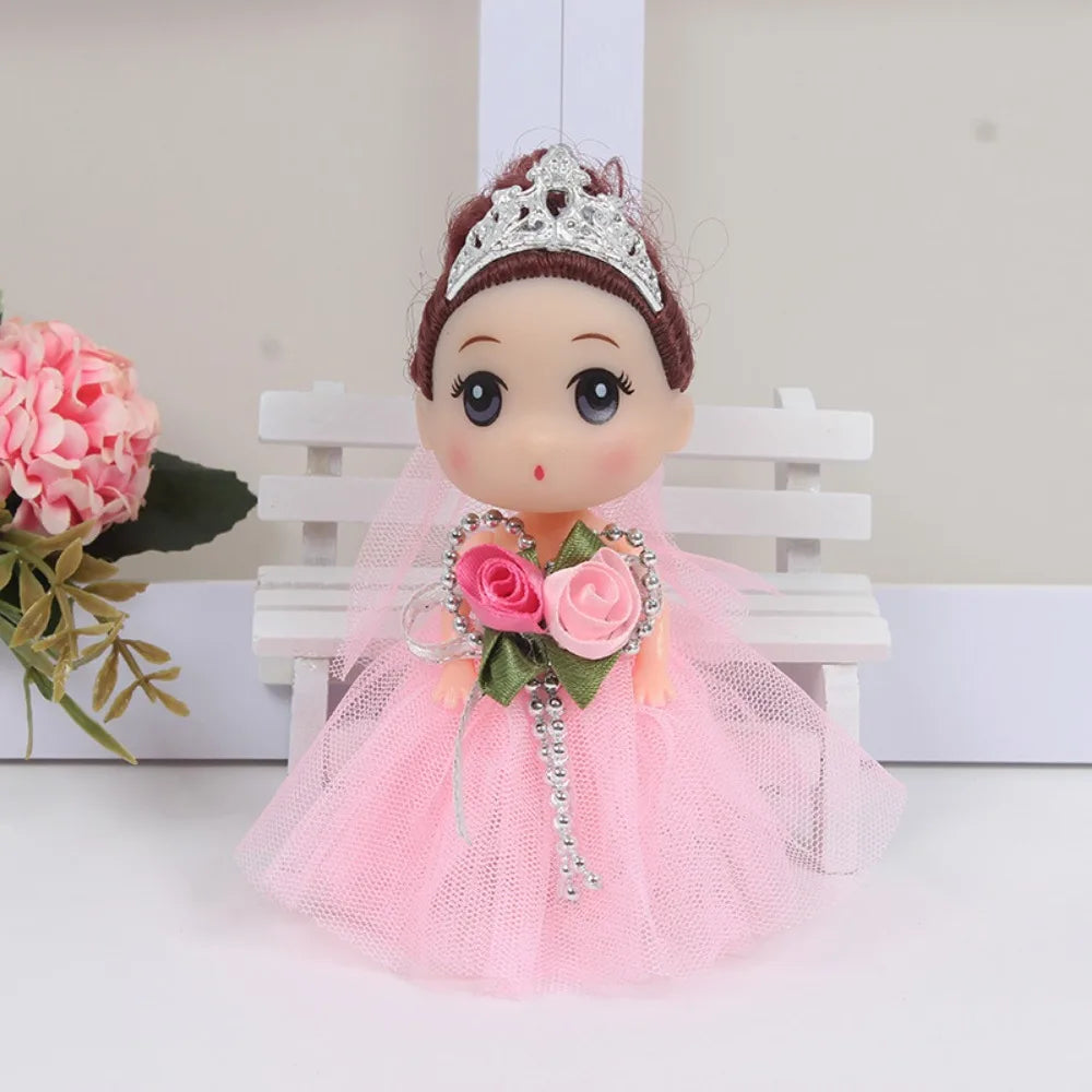 12 Cm Big Eyes Princess BJD Doll Korean Makeup Look Movable 12cm Bjd Doll Fine Clothes Cartoon Face Wedding Dress Mini Girl Toy