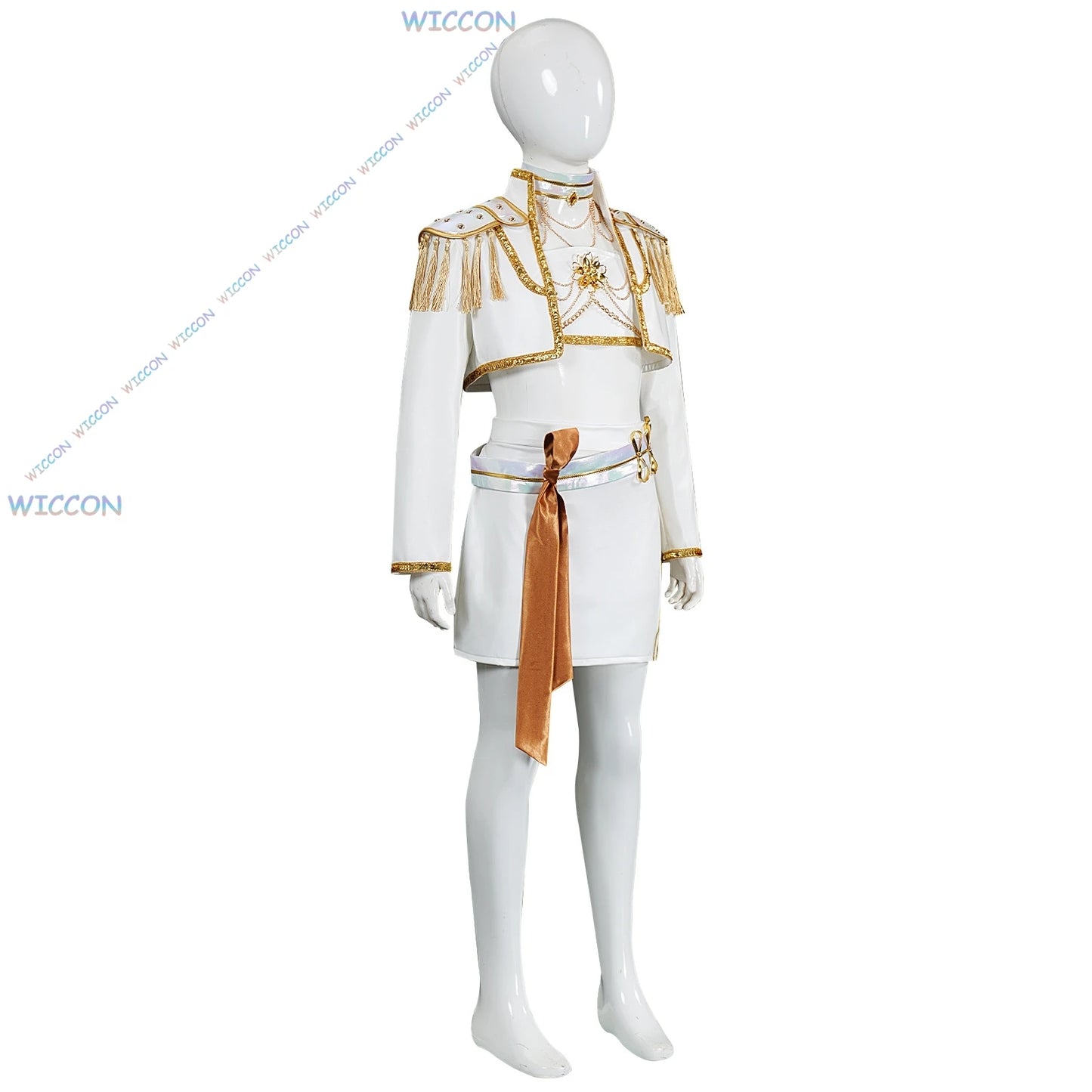 WUHU@Adults kids Suit Huntrix K-Pop Mira Cosplay Demon Hunters White Set Wig Halloween Cosplay Outfit Women Stage Uniforms Costu