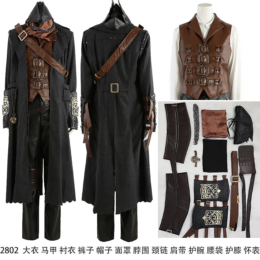 Gehrman Hunter  Cosplay Costume Game Bloodborne Uniform Halloween Carnival Party Christmas Play Role Clothes Clothing for Men