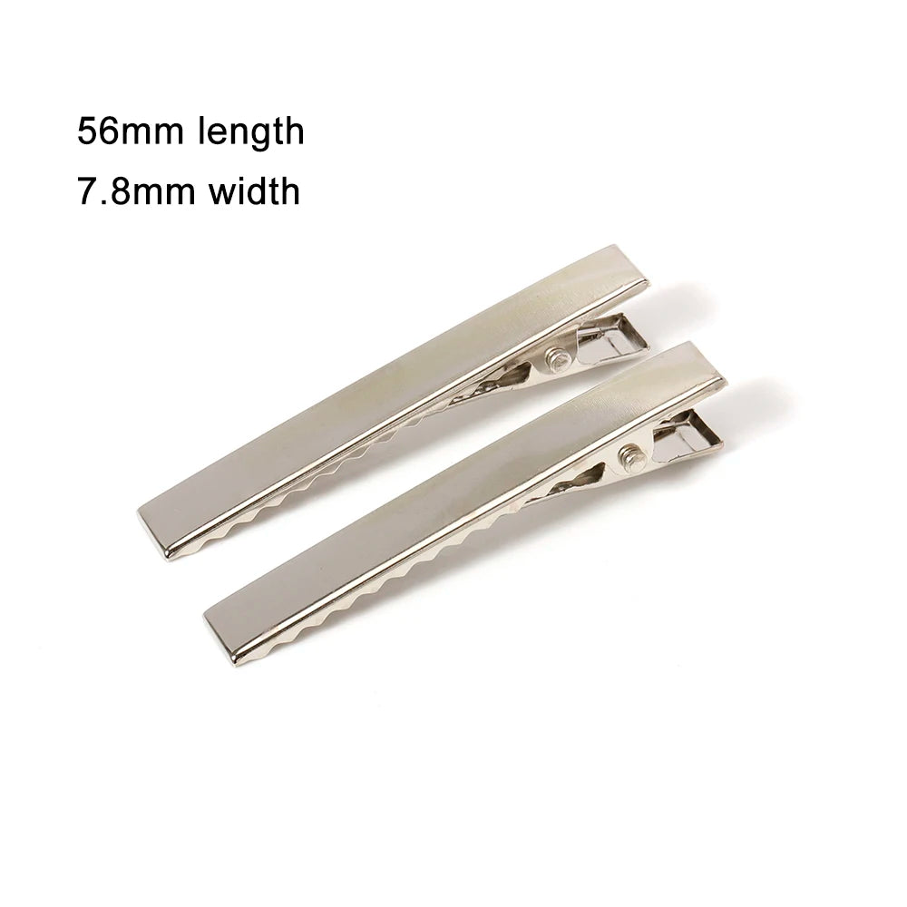 50/20pcs Metal Hair Alligator Clips 20mm/30mm/97mm Hairclips Bases DIY Jewelry Handmade Hair Accessories Components Findings