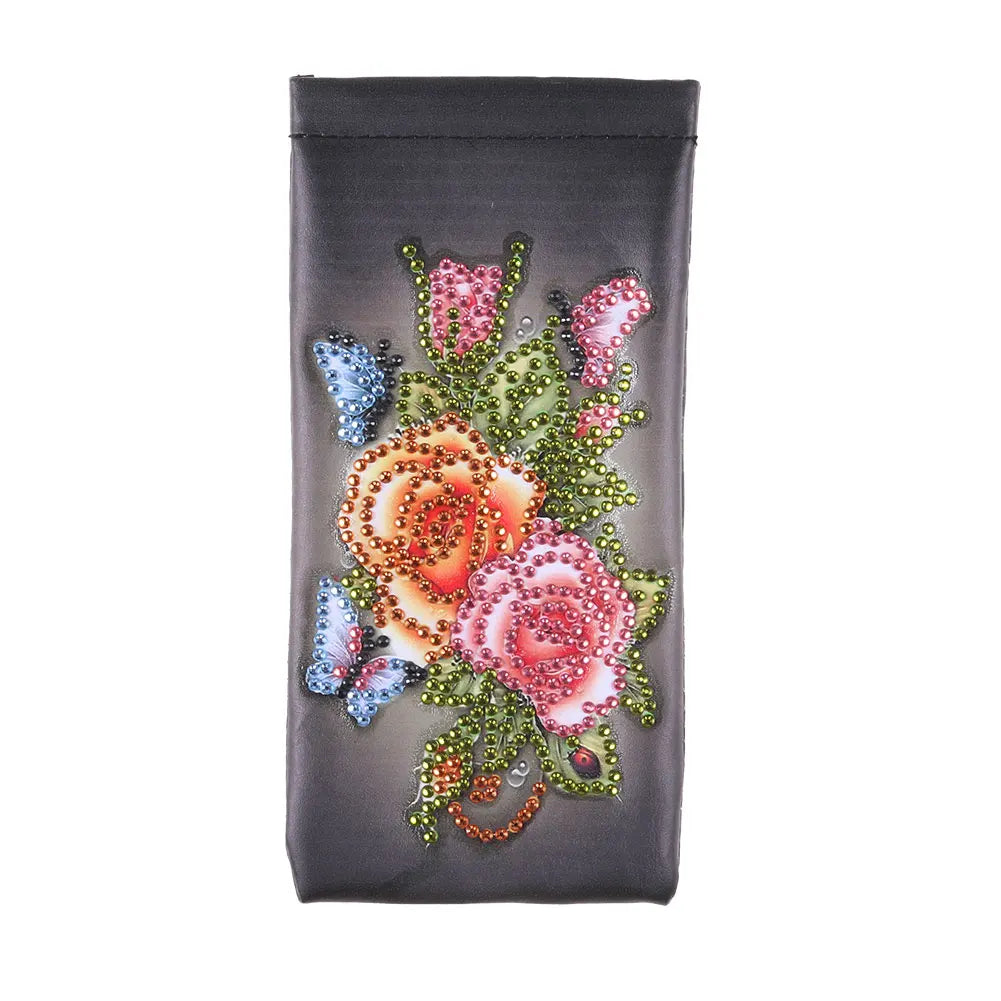 DIY Diamond Painting Glasses Storage Bags Waterproof Glasses Pouches  Cartoon Diamond Painting Craft Handbag Kit Christmas Decor