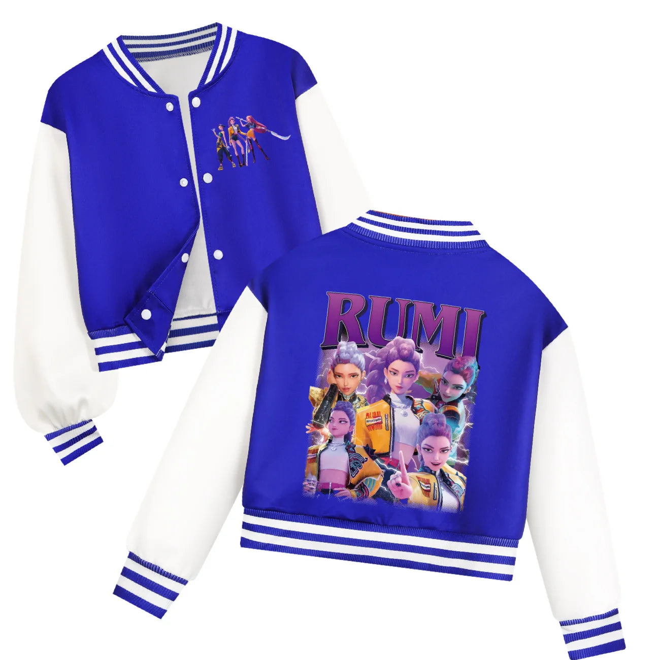Kids KPop Demon Hunters Huntrix Clothes Boys Baseball Uniform Spring Autumn  Girls Baby Casual Hoodies Children Costume