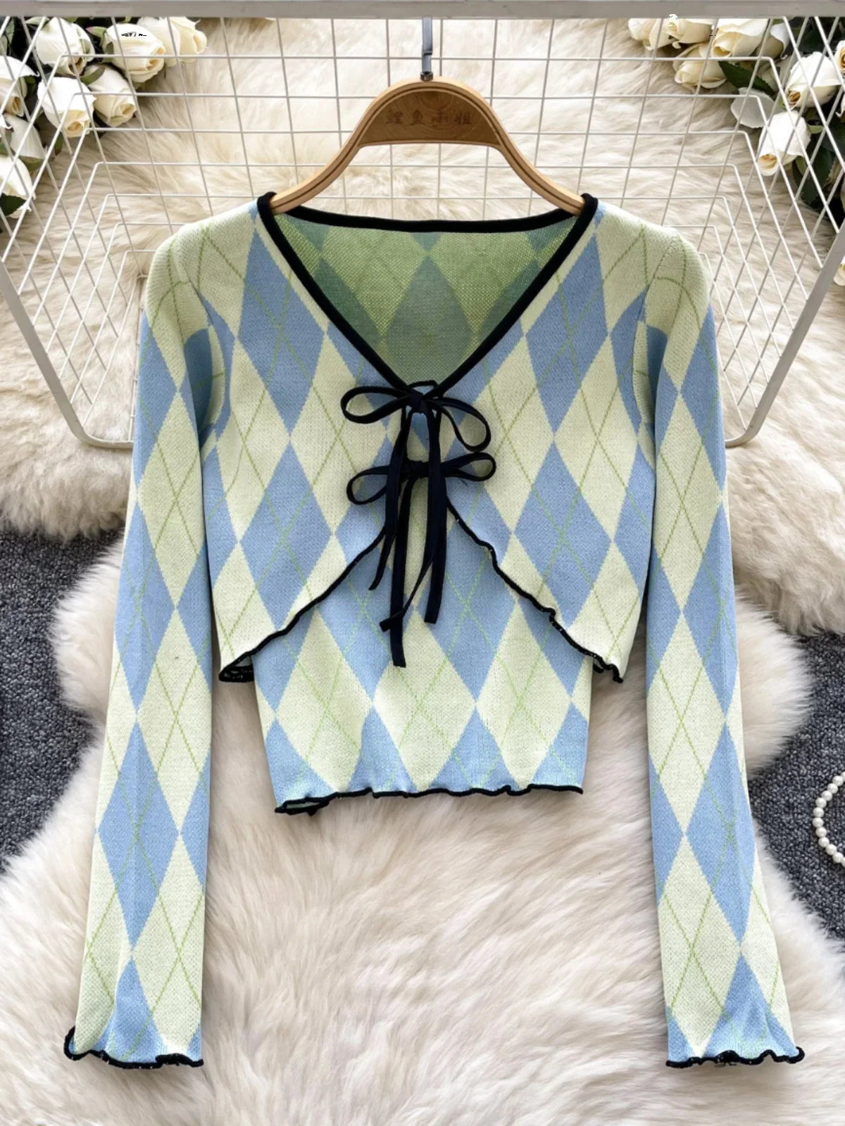 Women Cropped Sweaters 2 Pcs Set Chic Tube Top+Cardigan Coat Streetwear Harajuku Y2k Clothes Autumn knit cardigan crop top