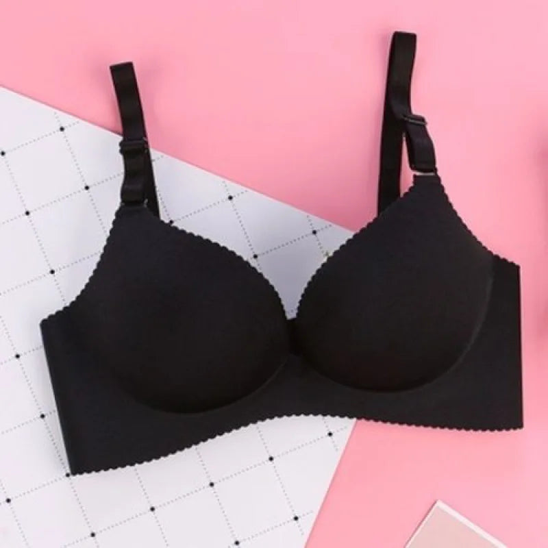 Sexy Bras for Women Pink Print Lingerie Seamless 3/4 Cup Bra Push Up Bralette Wireless Brassiere Female Underwear Intimates