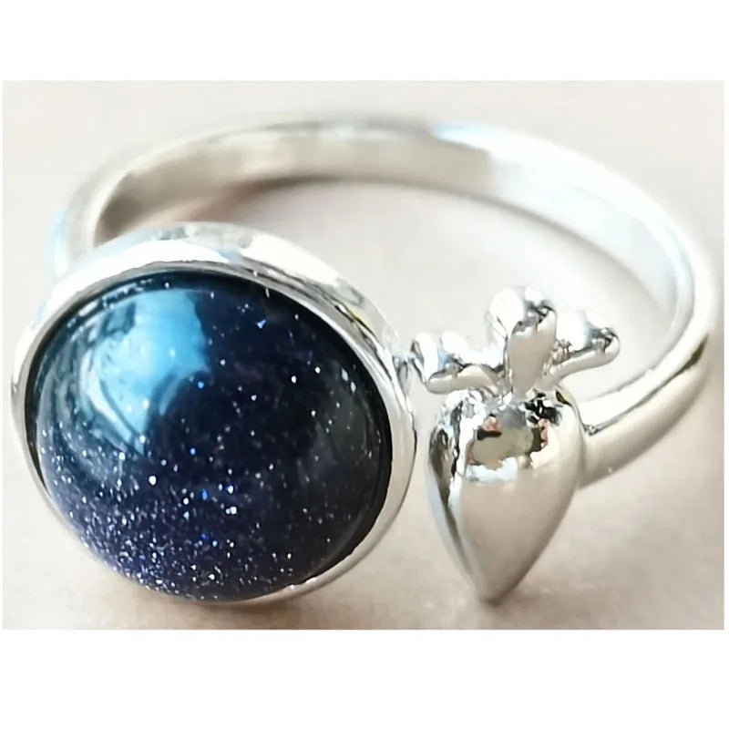 Lapis Lazuli bead Ring PWB1174