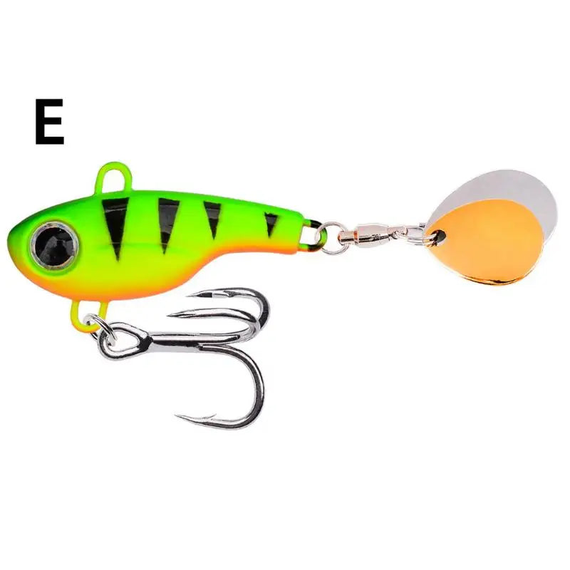 1Pc 5g 8g 11g 14g 17g 20g Spinner Bait Metal VIB Fishing Lure Rotating Tail Vibration Sequins Wobbler Trolling Bait Fishing