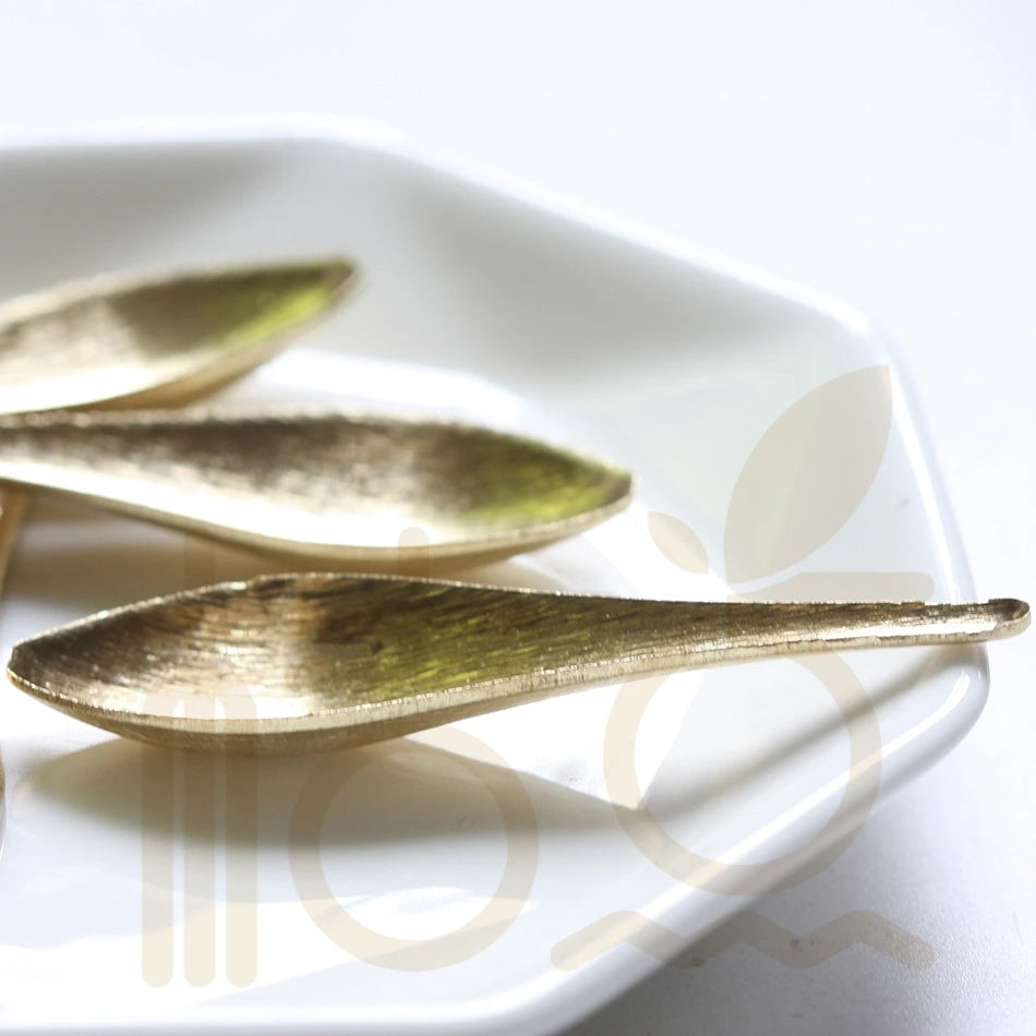 Premium Plated Solid Brass Brushed Spoon Charm - 50x14mm (4332C)