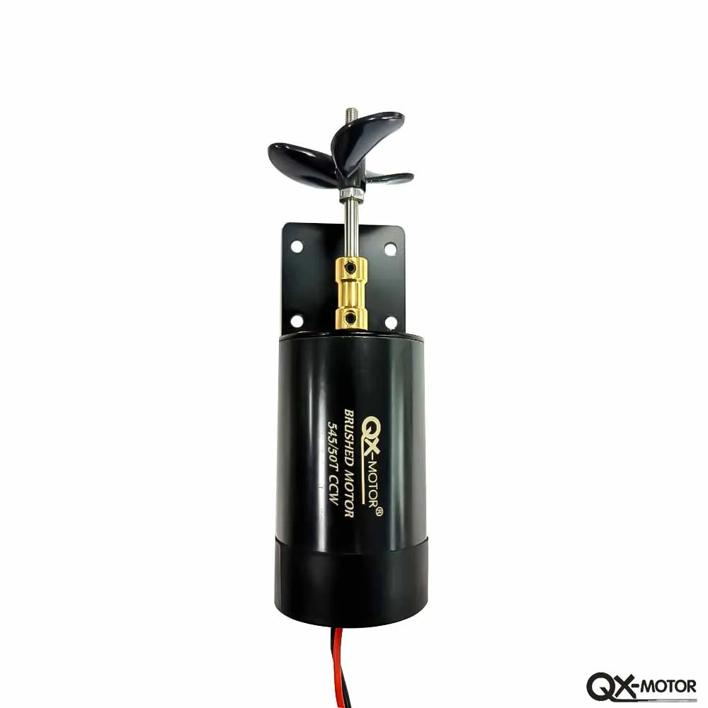 QX-MOTOR 545 / 50T Underwater propeller 12V-16V Brush Motor for unmanned / nesting trawler/remote control duck boat