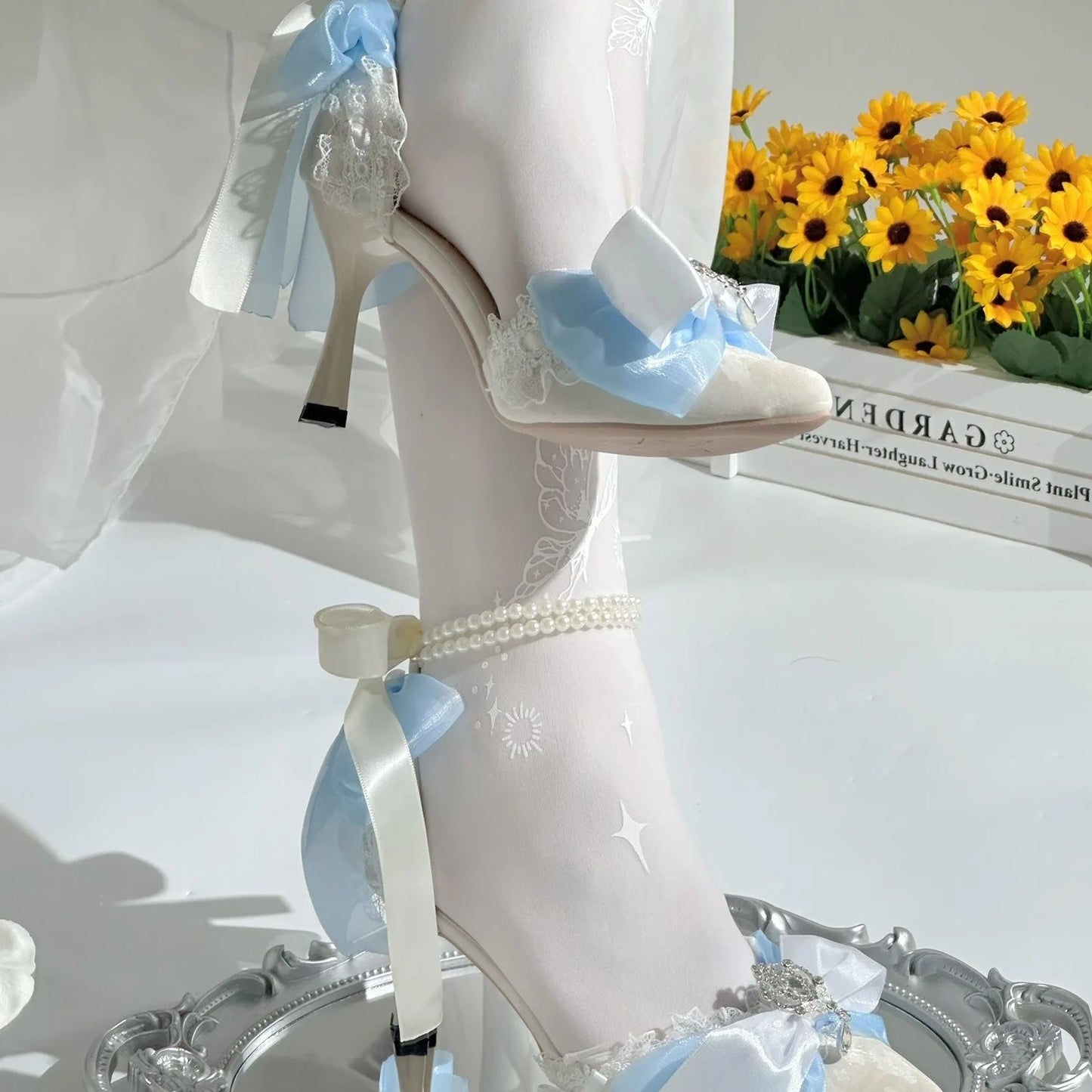 Blue Shoes Woman Black Brown Luxury Evening Heel Lolita Heels Elegant Heels Women Bride Bridal Heels for Women Party Shoes