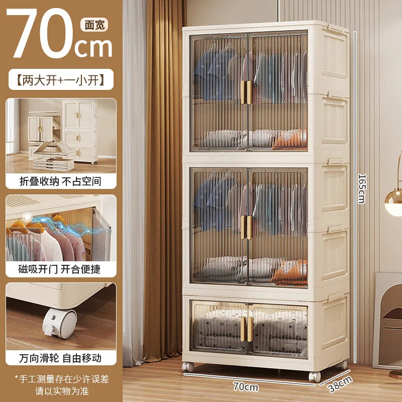 Wardrobe Clothes Closet Bedroom Furniture Storage Cabinet Foldable Wardrobe Plastic Cabinet Armario De Ropa Storage Cabinet