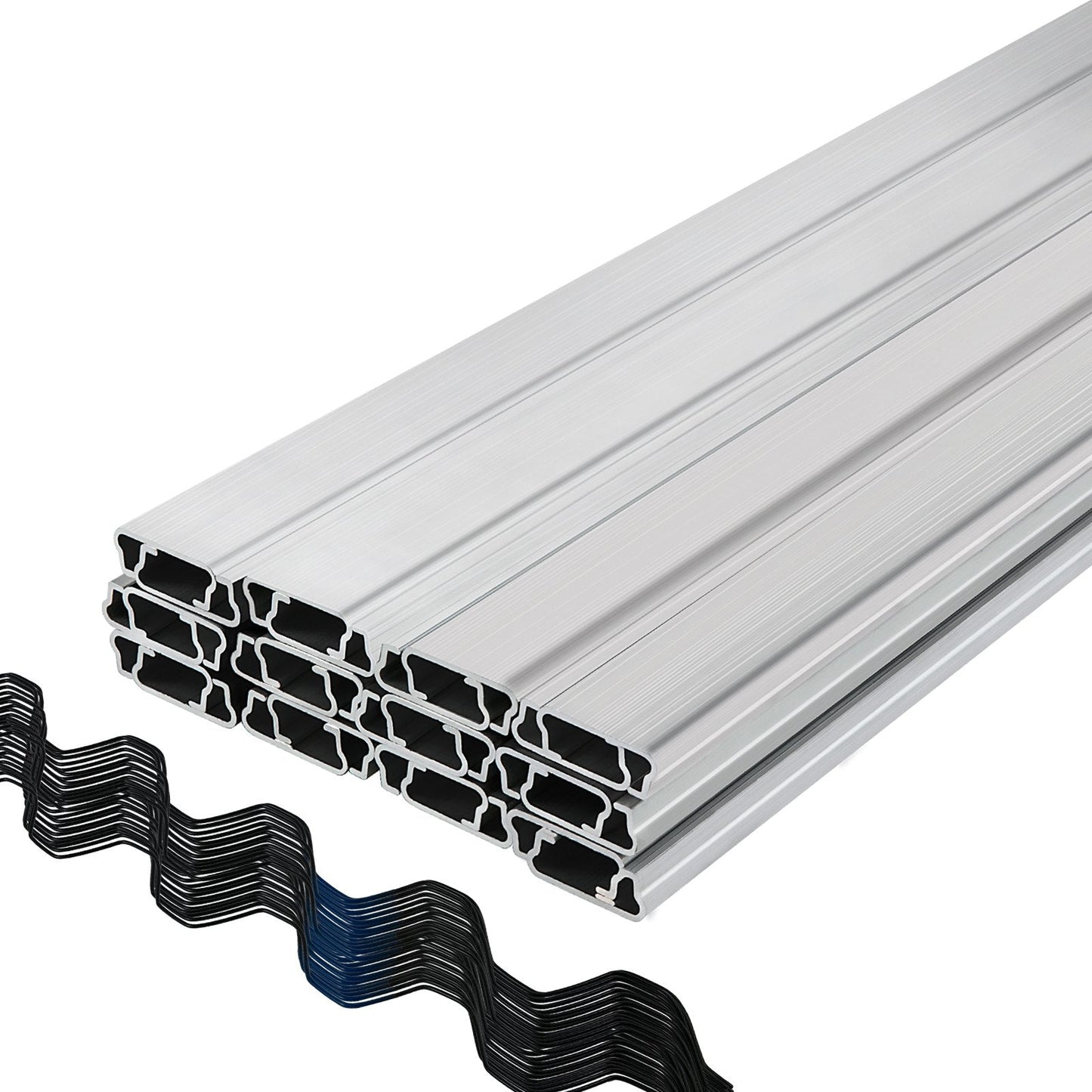 Spring Wire And Lock Channel, 6.56ft Spring Lock & U-Channel Bundle