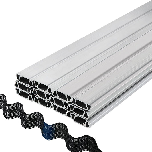 Spring Wire And Lock Channel, 6.56ft Spring Lock & U-Channel Bundle